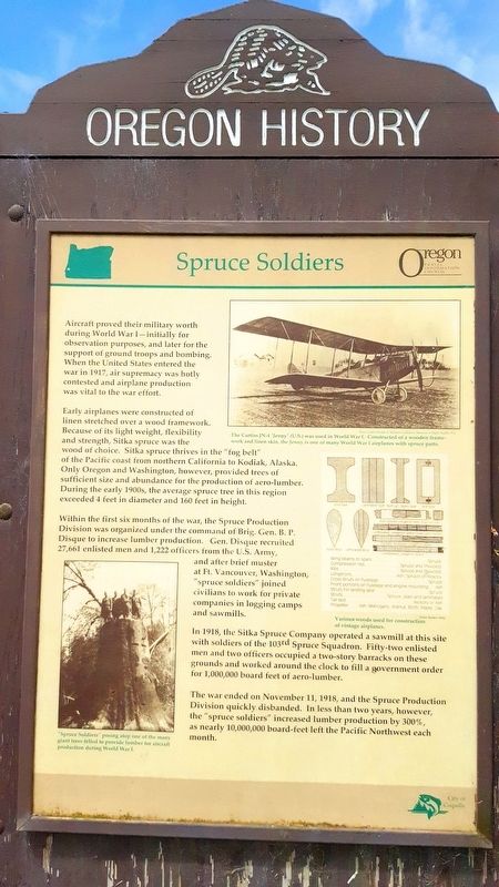 Spruce Soldiers Marker. Click for full size. Spruce Soldiers Marker image. Click for full size.