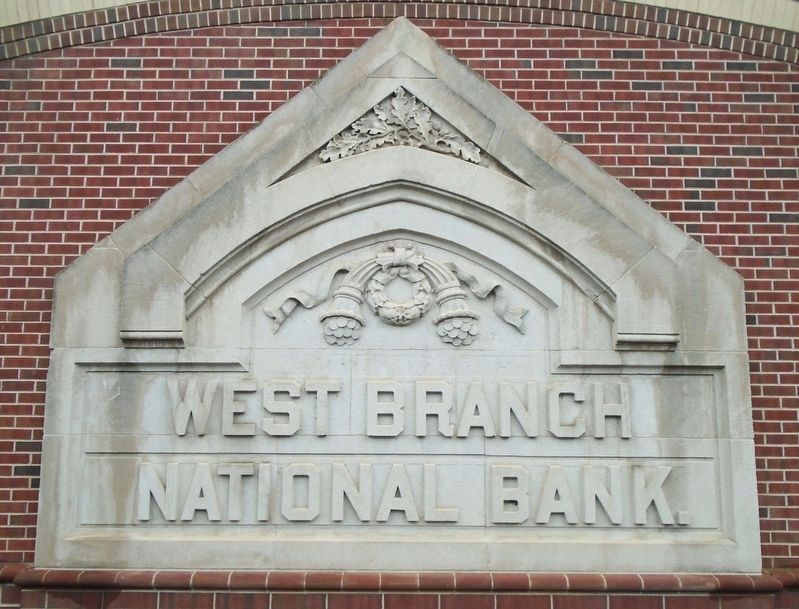 Architectural Artifacts - West Branch National Bank Remnant. Click for full size. Architectural Artifacts - West Branch National Bank Remnant image. Click for full size.