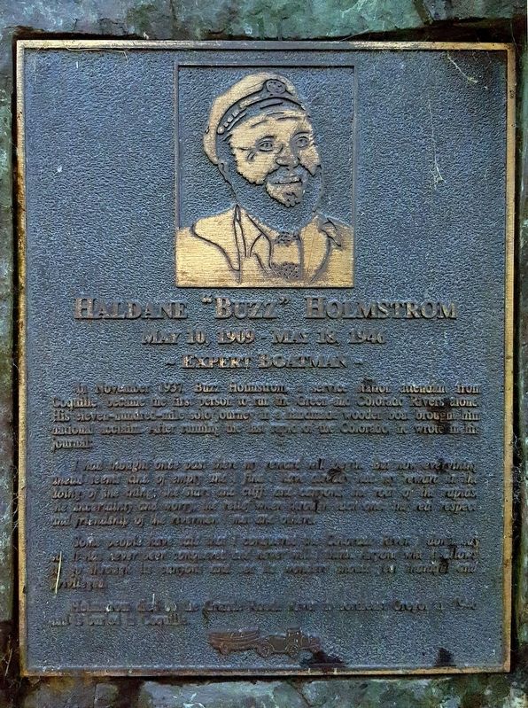 Haldane "Buzz" Holmstrom Marker. Click for full size. Haldane "Buzz" Holmstrom Marker image. Click for full size.