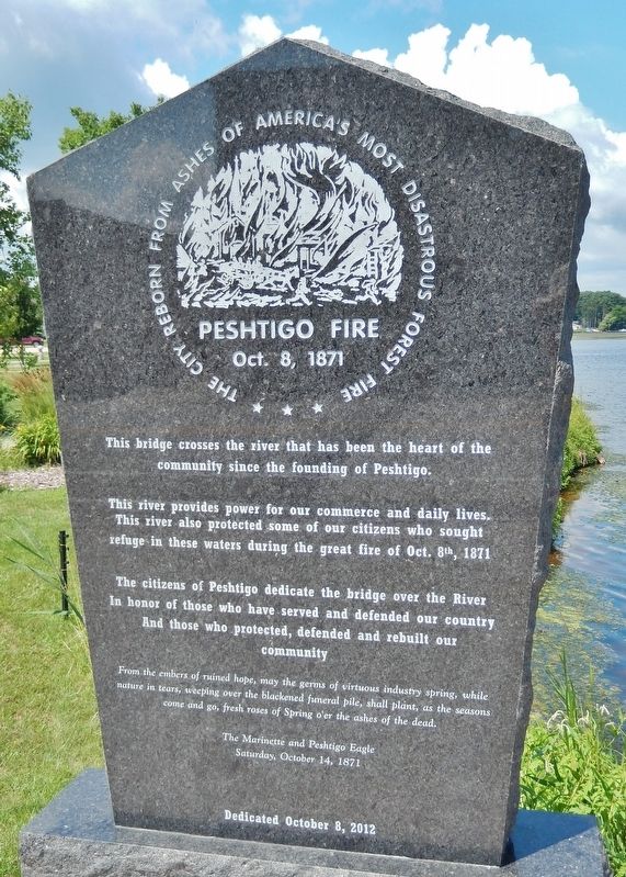 Peshtigo Fire Marker image. Click for full size.