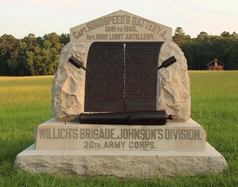 Battery A, 1st Ohio Light Artillery Marker image. Click for full size.