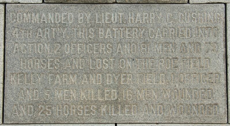 Battery H, 4th U.S. Artillery Marker image. Click for full size.