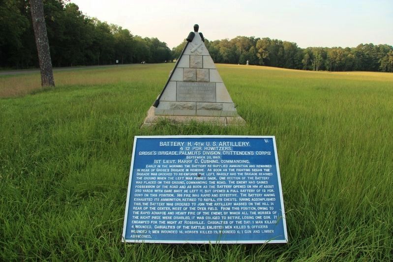Battery H, 4th U.S. Artillery Marker image. Click for full size.