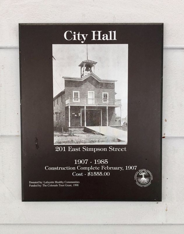 City Hall Marker. Click for full size. City Hall Marker image. Click for full size.