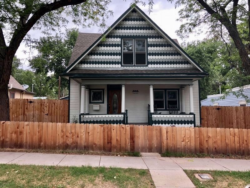 The former George Bermont House (marker can be seen in foreground next to sidewalk).. Click for full size. The former George Bermont House (marker can be seen in foreground next to sidewalk). image. Click for full size.