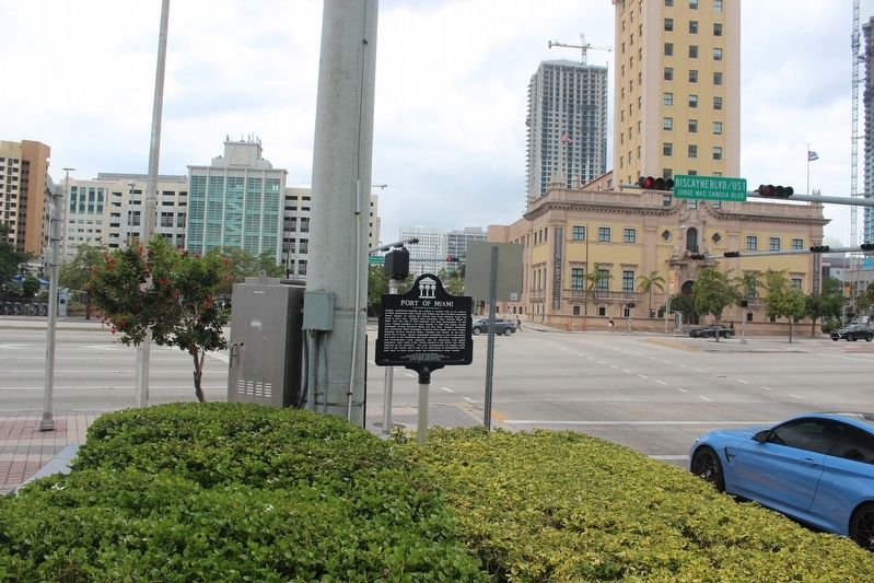 Port of Miami Marker looking west.. Click for full size. Port of Miami Marker looking west. image. Click for full size.