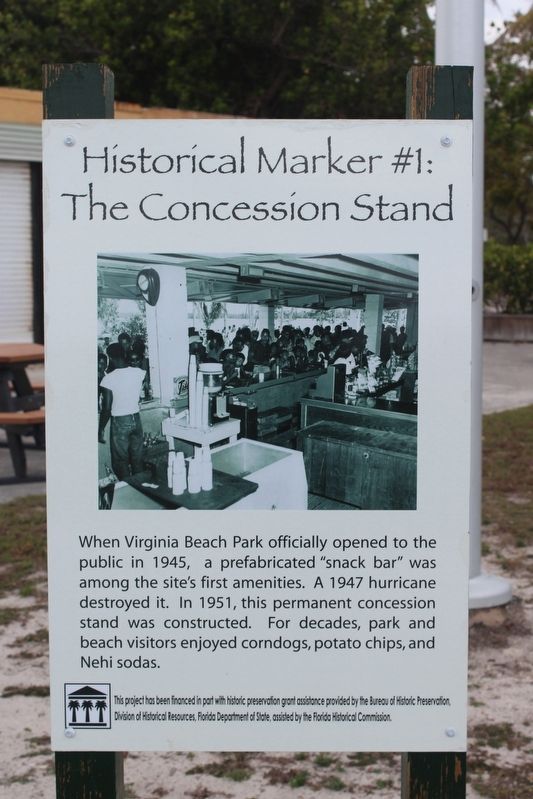 Historical Marker #1: The Concession Stand Marker image. Click for full size.