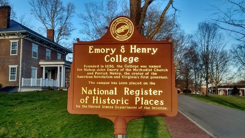 Emory & Henry College Marker. Click for full size. Emory & Henry College Marker image. Click for full size.