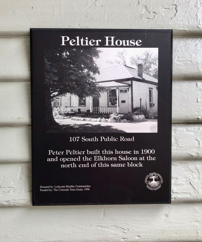 Peltier House Marker. Click for full size. Peltier House Marker image. Click for full size.