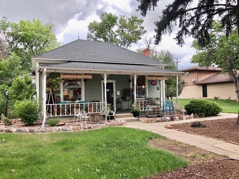 The former Peltier House - marker is on the far right of the porch.. Click for full size. The former Peltier House - marker is on the far right of the porch. image. Click for full size.