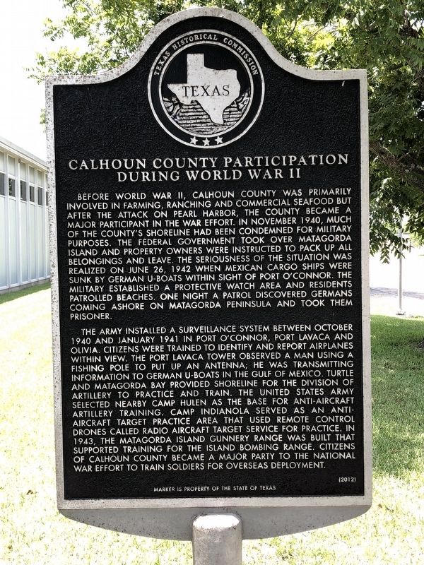 Calhoun County Participation During World War II Marker image. Click for full size.