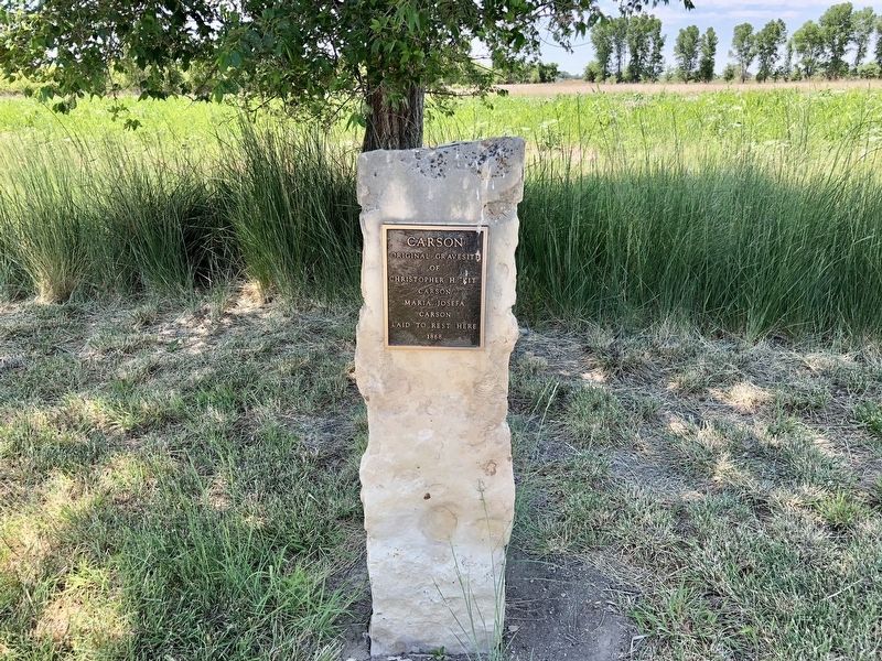 Original location of Kit Carson and his wife's graves at Boggsville. image. Click for full size.