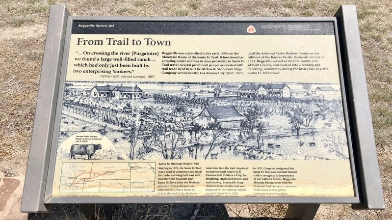 From Trail to Town Marker. Click for full size. From Trail to Town Marker image. Click for full size.