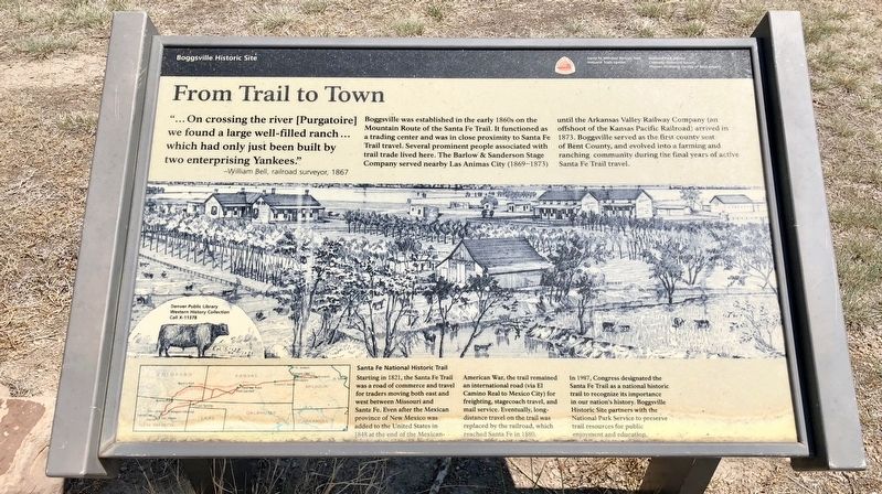 From Trail to Town Marker image. Click for full size.