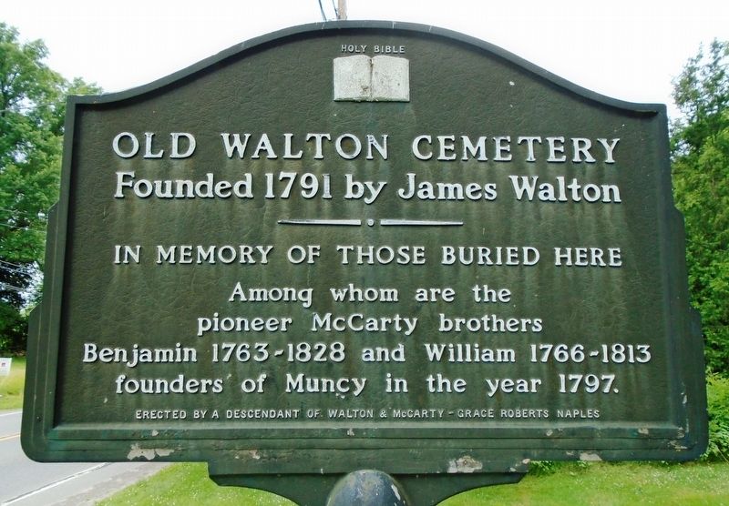 Old Walton Cemetery Marker image. Click for full size.