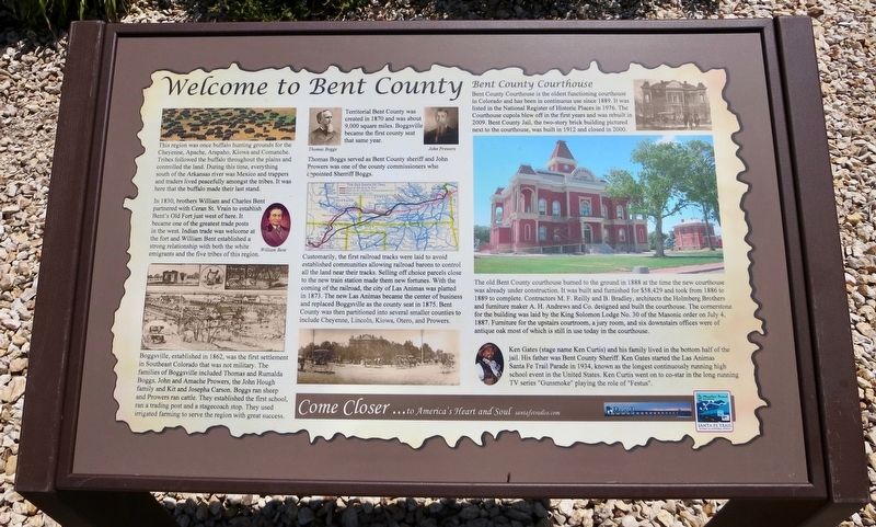 Welcome to Bent County Marker image. Click for full size.