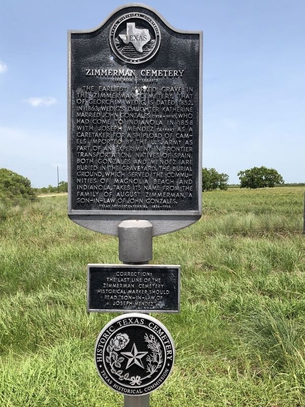 Zimmerman Cemetery Marker image. Click for full size.