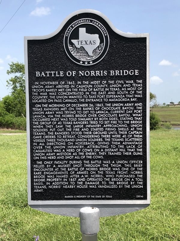 Battle of Norris Bridge Marker image. Click for full size.