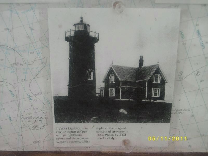 Nobska Lighthouse in 1895 image. Click for full size.