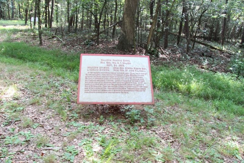 Walker's Reserve Corps Marker image. Click for full size.