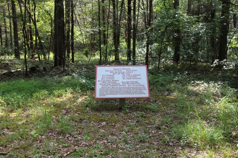 Wright's Brigade Marker image. Click for full size.