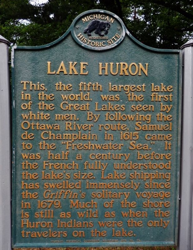 Lake Huron Marker image. Click for full size.