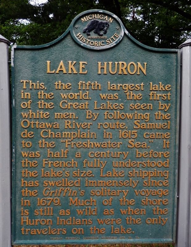 Lake Huron Marker image. Click for full size.