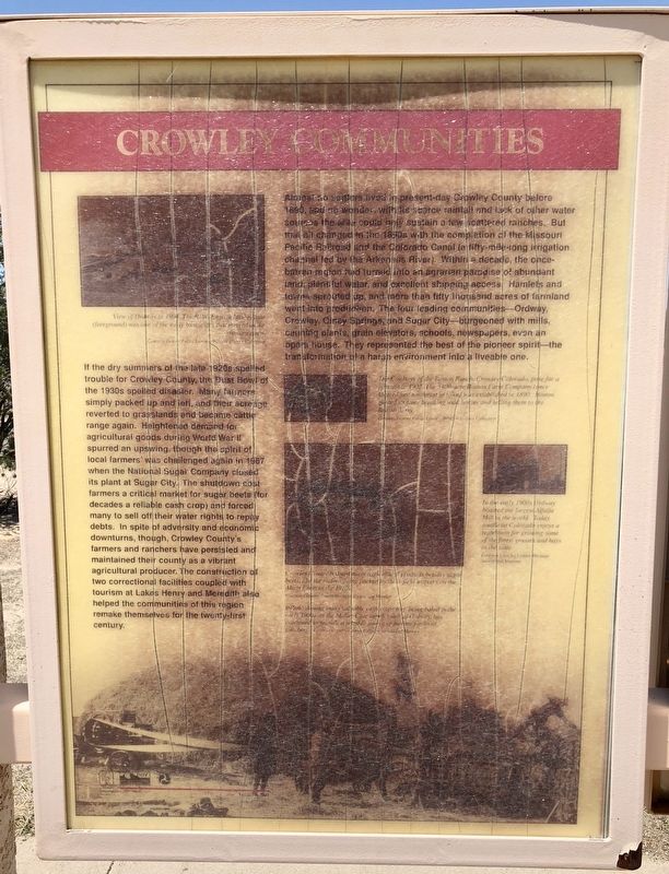 Crowley Communities Marker image. Click for full size.