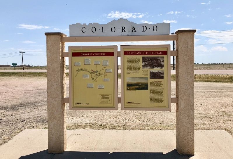 Last Days of the Buffalo / Crowley Country Marker image. Click for full size.