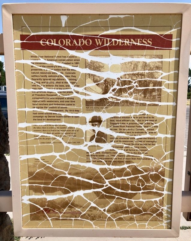 Colorado Wilderness Marker. Click for full size. Colorado Wilderness Marker image. Click for full size.