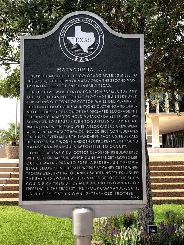 Matagorda, C.S.A. Marker. Click for full size. Matagorda, C.S.A. Marker image. Click for full size.