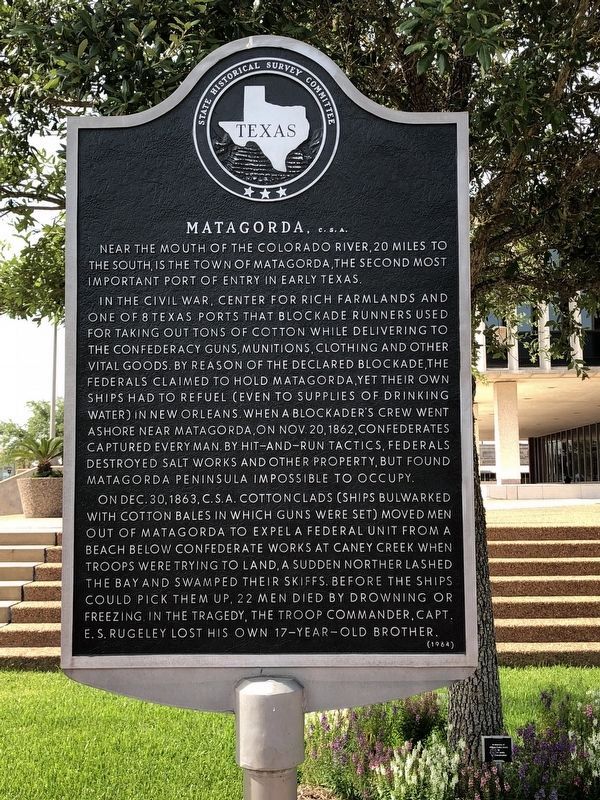 Matagorda, C.S.A. Marker image. Click for full size.
