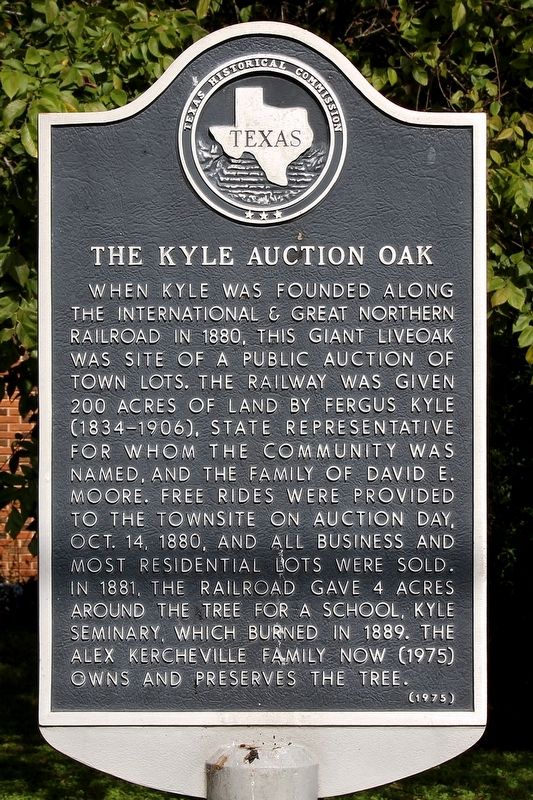 The Kyle Auction Oak Marker image. Click for full size.