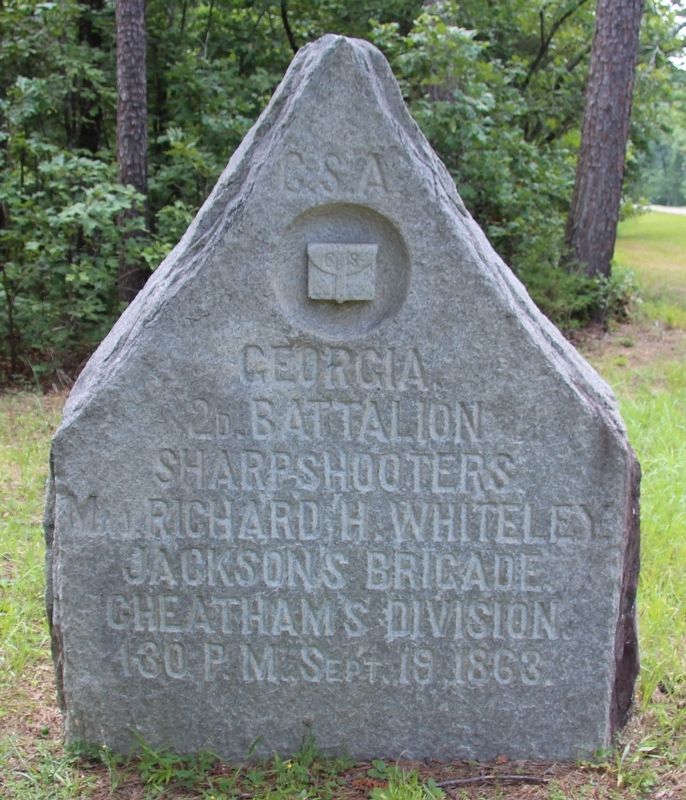 2nd Battalion Georgia Sharpshooters Marker image. Click for full size.