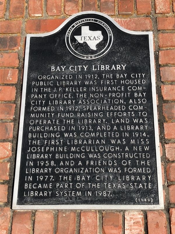 Bay City Library Marker image. Click for full size.