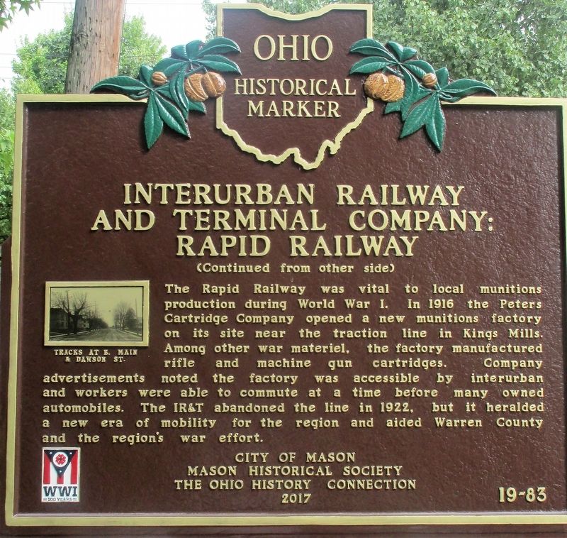 Interurban Railway and Terminal Company Marker image. Click for full size.
