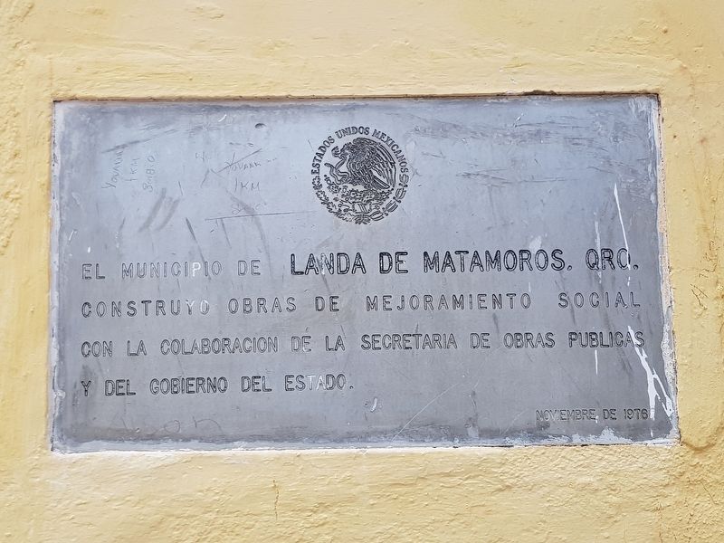 An additional marker on the Benito Juárez Monument. Click for full size. An additional marker on the Benito Juárez Monument image. Click for full size.