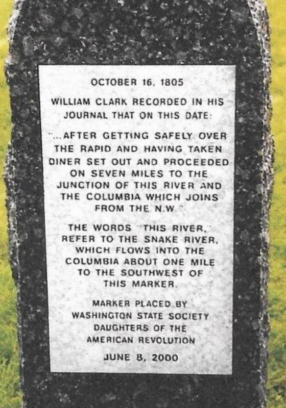 Lewis and Clark Trail Marker (Rear). Click for full size. Lewis and Clark Trail Marker (Rear) image. Click for full size.