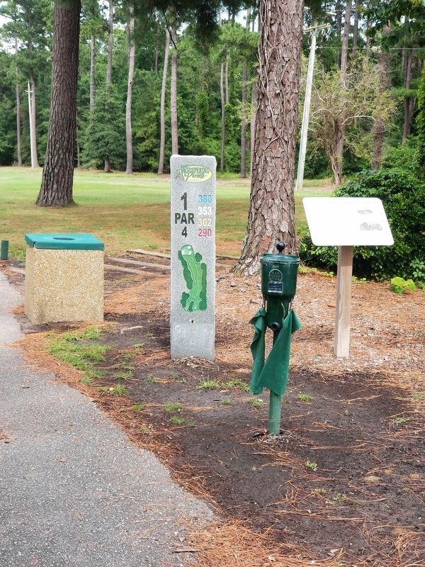 1st hole, Whispering Pines Golf Course. Click for full size. 1st hole, Whispering Pines Golf Course image. Click for full size.