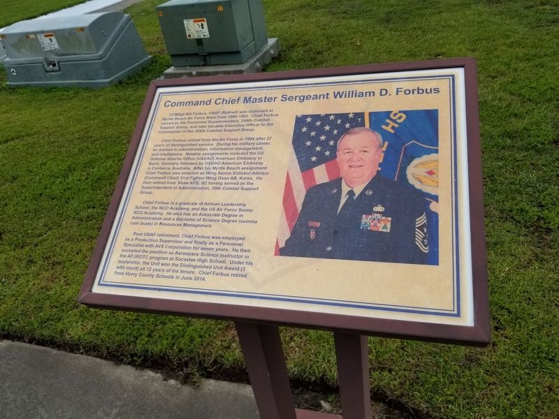 Command Chief Master Sergeant William D. Forbus Marker image. Click for full size.