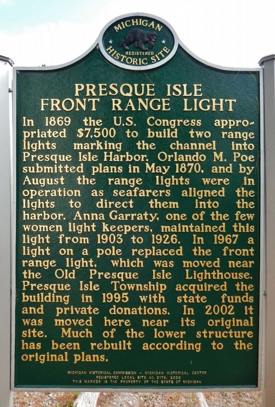 Presque Isle Front Range Light Marker image. Click for full size.