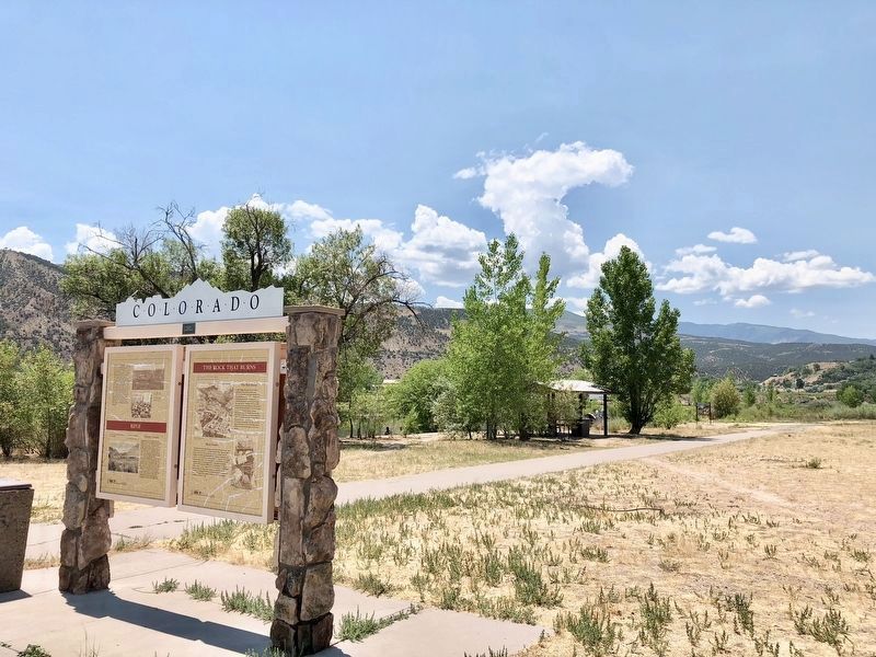 View from marker towards the Grand Mesa, the largest flat-topped mountain in the world.. Click for full size. View from marker towards the Grand Mesa, the largest flat-topped mountain in the world. image. Click for full size.