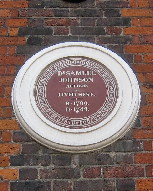 Dr. Samuel Johnson Marker image. Click for full size.