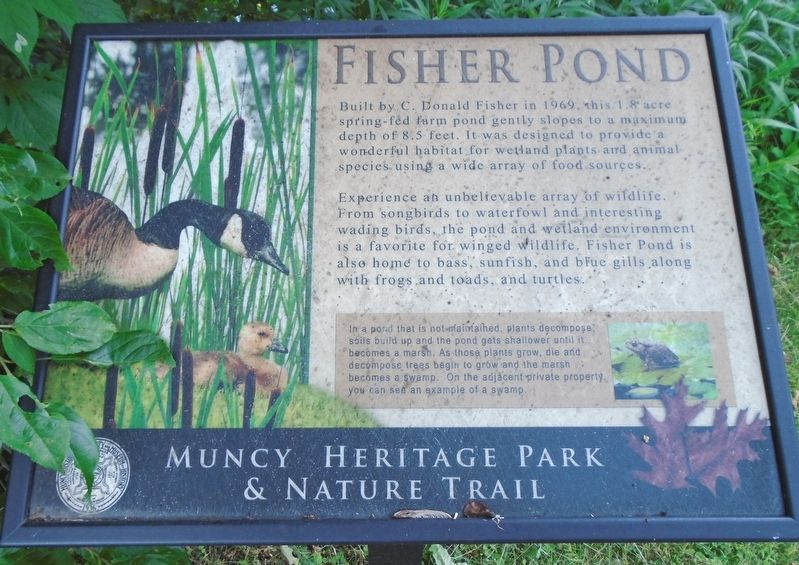 Fisher Pond Marker. Click for full size. Fisher Pond Marker image. Click for full size.