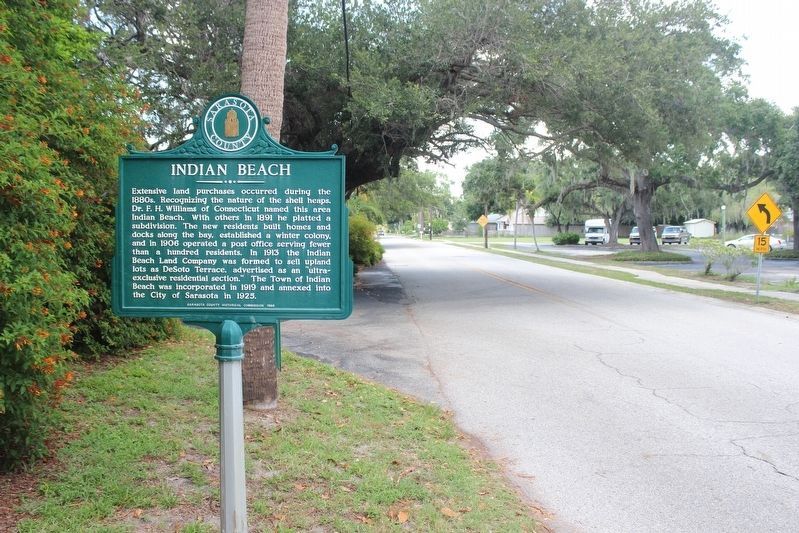 Indian Beach Marker and area. image. Click for full size.