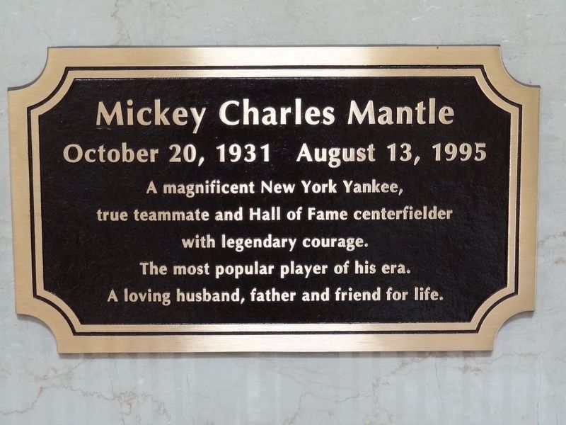 Mickey Charles Mantle Marker image. Click for full size.