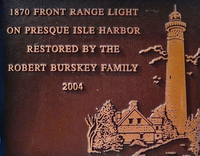 Front Range Light Restoration Plaque<br>(<i>on left side of light house</i>) image. Click for full size.