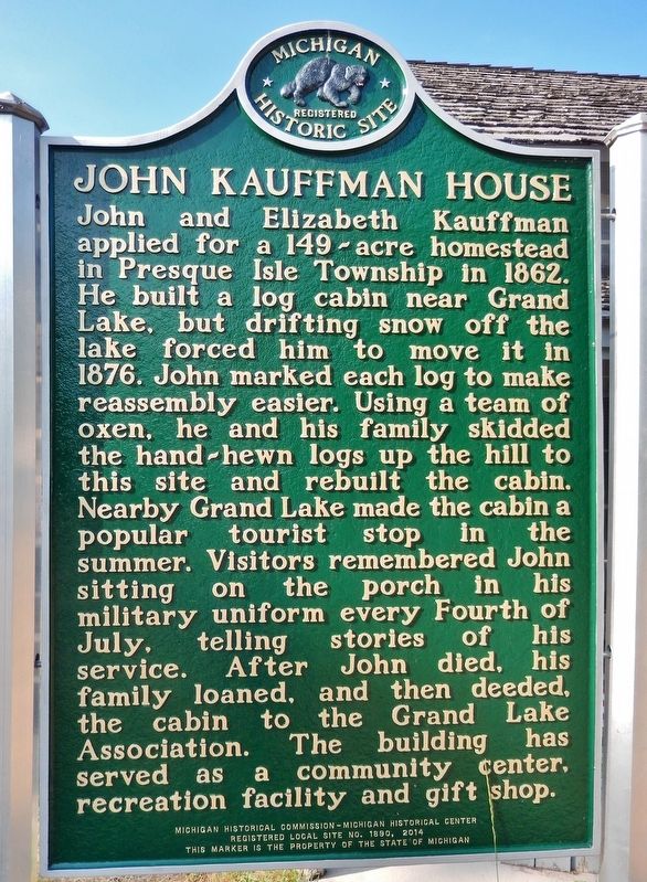 John Kauffman House (<i>marker side 2</i>) image. Click for full size.