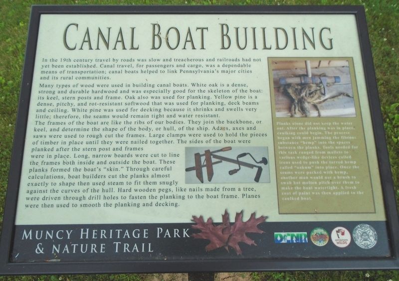 Canal Boat Building Marker image. Click for full size.