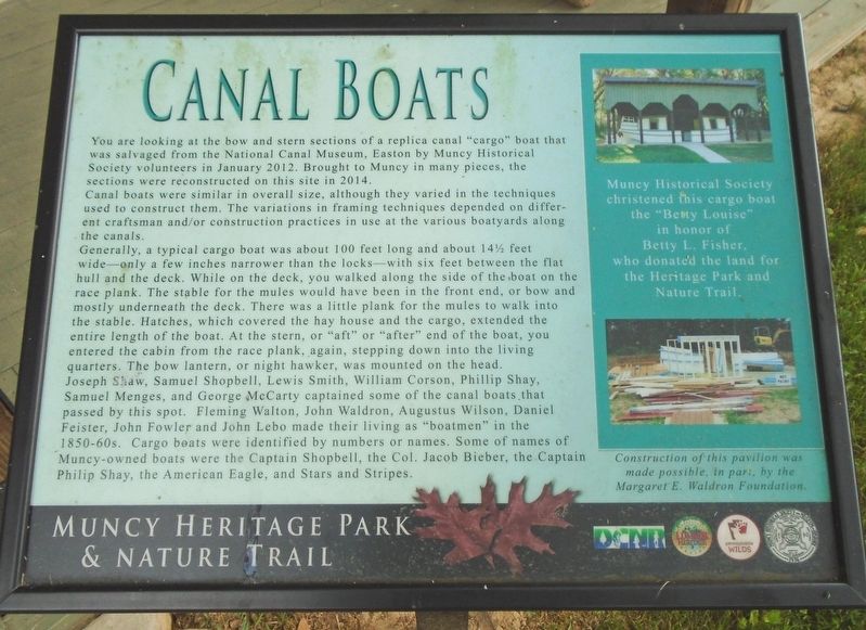 Canal Boats Marker. Click for full size. Canal Boats Marker image. Click for full size.